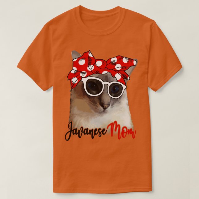 Javanese Cat Shirt Javanese Cat Mamma Bandana T Shirt (Design framsida)