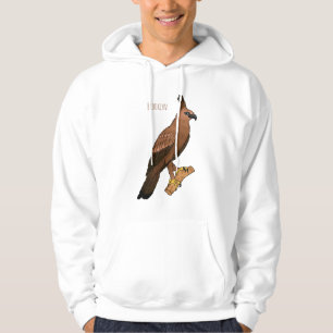 Javansk örnörn fågel serieillustration  hoodie