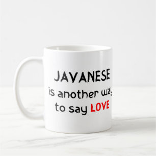 javanskt kärlek kaffe mugg