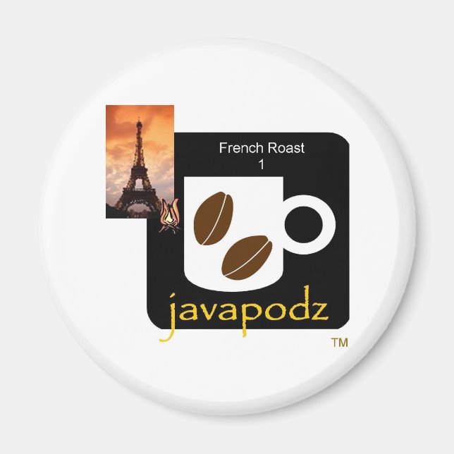 JavaPodz Frig Magnet - Fransk Roast (Framsidan)