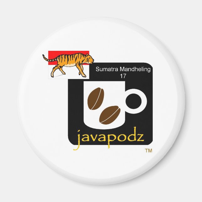 JavaPodz Sumatra Mandheling Magnet (Framsidan)