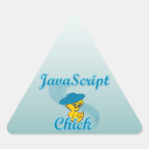 JavaScript-Chick nr 3 Triangelformat Klistermärke