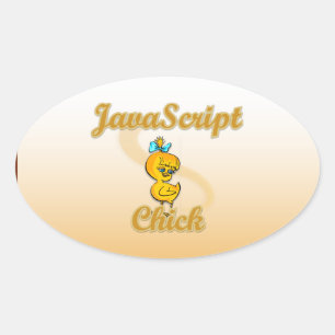 JavaScript-Chick Ovalt Klistermärke