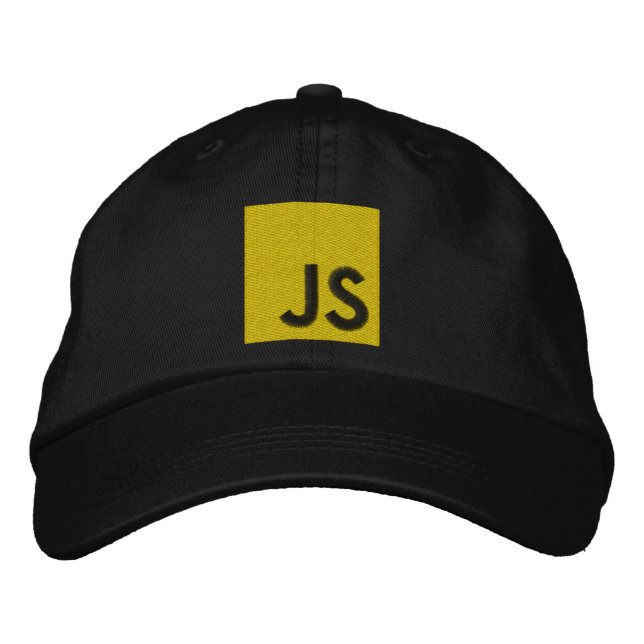 Javascript-Logotyp Broderad Keps (Framsida)