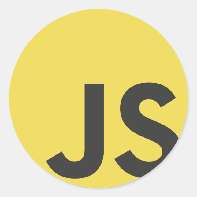 Javascript Runt Klistermärke (Framsida)