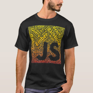 JavaScript Shirt JS Framework Orange Gult Gradi T Shirt