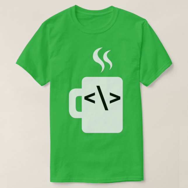 Javascript-Softwarn Developer Coffee Java T Shirt (Design framsida)