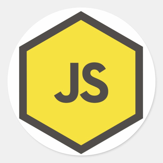 Javascript Sticker-js-klistermärken Runt Klistermärke (Framsida)