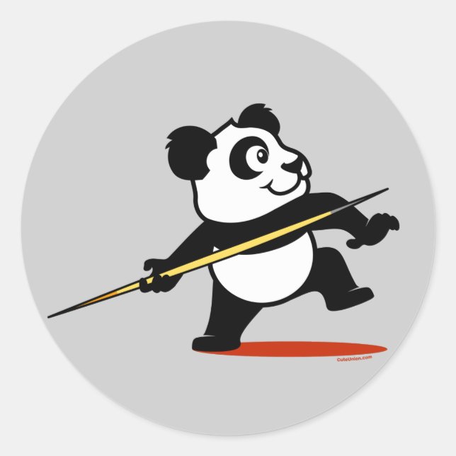 Javelin Panda Runt Klistermärke (Framsida)