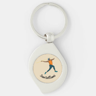 Javelin Swirl Silverfärgad Nyckelring