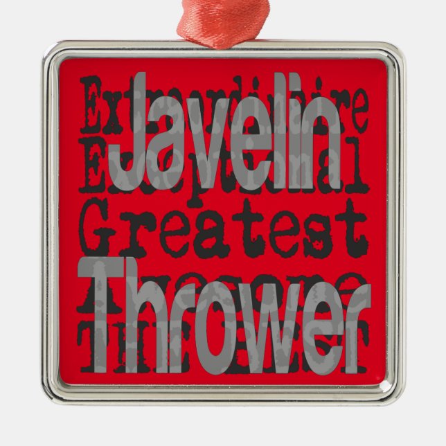 Javelin Thrower Extraordinaire Julgransprydnad Metall (Framsidan)