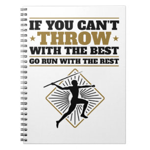 Javelin Thrower Funny Throw med Best Anteckningsbok