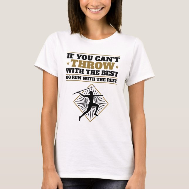 Javelin Thrower Funny Throw med Best T Shirt (Framsida)