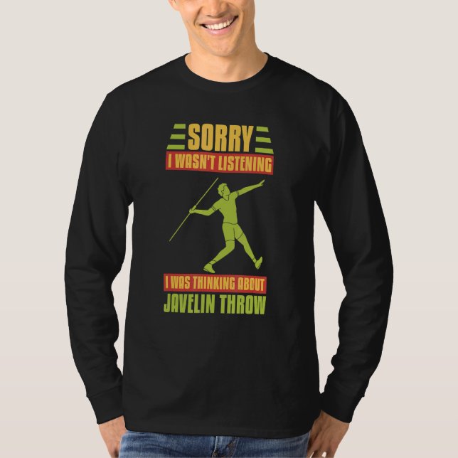 Javelin Throwing Track And Field Spear Thrower Tra T Shirt (Framsida)