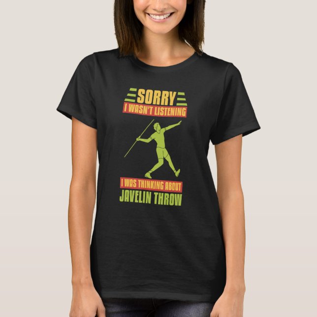 Javelin Throwing Track And Field Spear Thrower Tra T Shirt (Framsida)