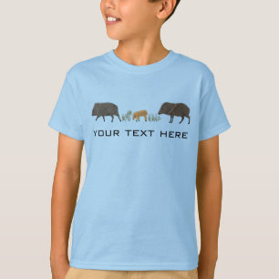 Javelina Family Porträtt Desert Animals CUSTOMIZED T Shirt