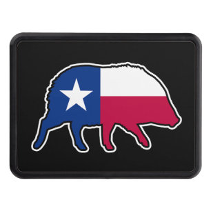 Javelina Silhouette med Texas Flagga Dragkroksskydd