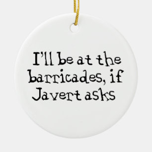 Javert Les Misérables Julgransprydnad Keramik