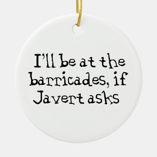 Javert Les Miserables Julgransprydnad Keramik (Framsidan)