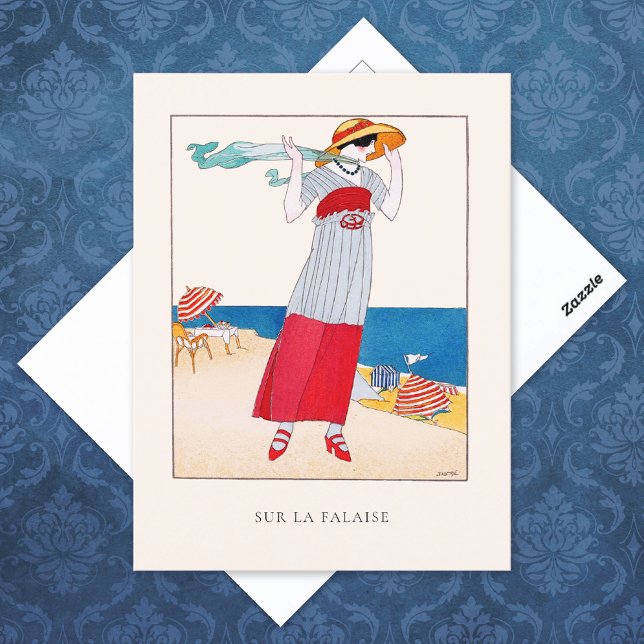 Javier Gose Seaside Fransk Mode Illustration Vykort (Skapare uppladdad)