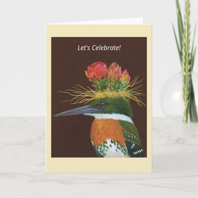 Javier grönt Kingfisher-kort Kort (Framsida)