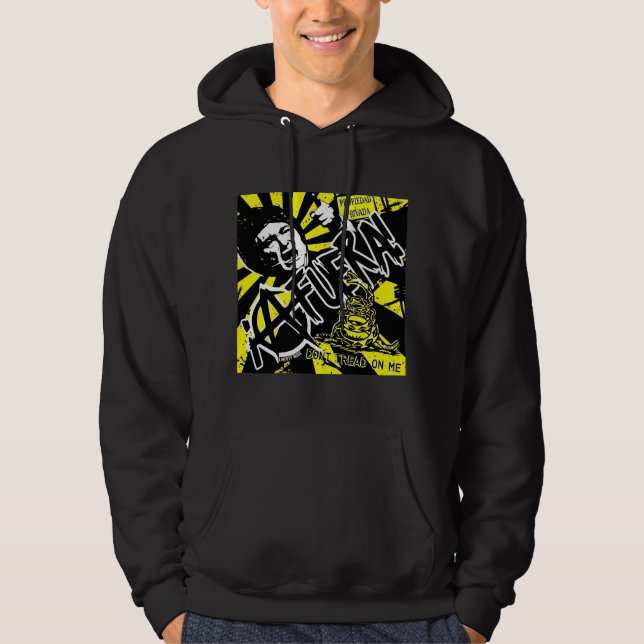 Javier Milei AFUERA Punk Rock Hoodie (Framsida)