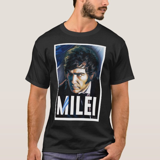 Javier Milei Presidente 2023 Poster T Shirt (Framsida)