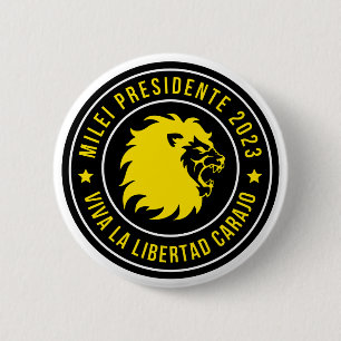 Javier Milei Presidente Argentina 2023 Button Pin Knapp