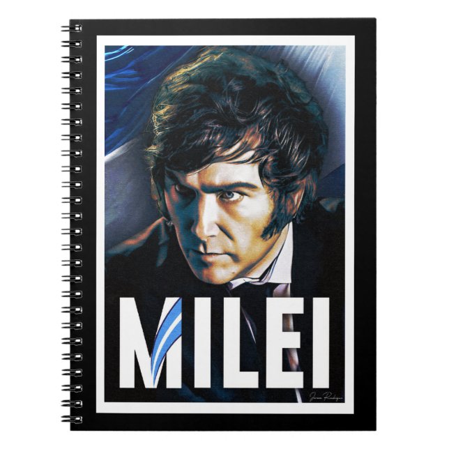Javier Milei Presidente Cuaderno Carpeta Notebook Anteckningsbok (Framsidan)