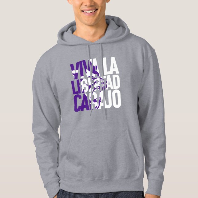 Javier Milei Viva La Libertad Carajo Lion Text V2 Hoodie (Framsida)