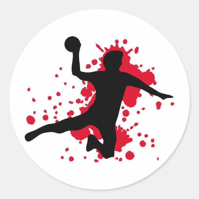 jävla handboll dodgeball runt klistermärke (Framsida)