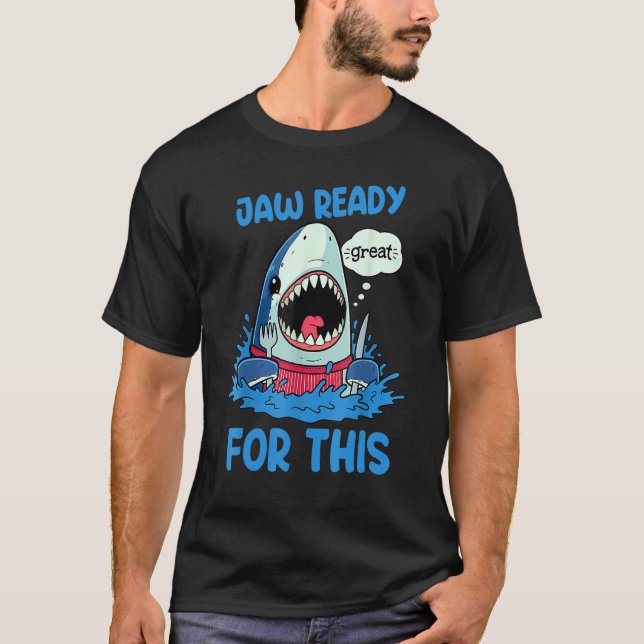 Jaw-Redo för den här hajen T Shirt (Framsida)