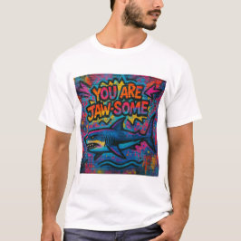 Jaw-some Shark Graffiti T Shirt