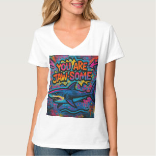 Jaw-some Shark Graffiti T Shirt