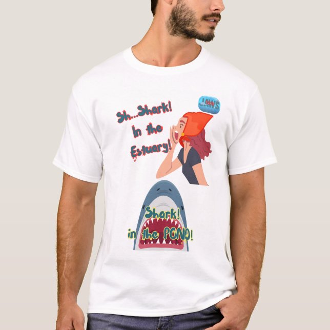 JAWS 50:e haj i damflickan T Shirt (Framsida)