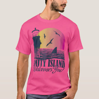 Jaws Amity Island hälsar er solnedgång T Shirt