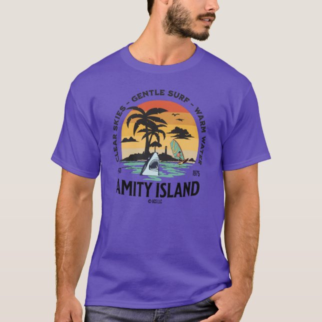 Jaws-fanart Amity Island- semester T Shirt (Framsida)