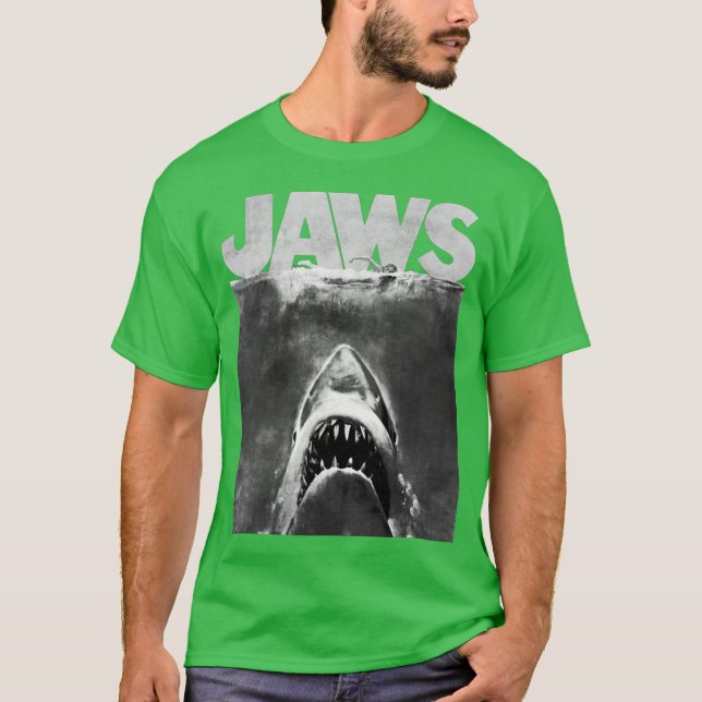 Jaws Foto Negativ Hajattack Affisch retro T Shirt (Framsida)