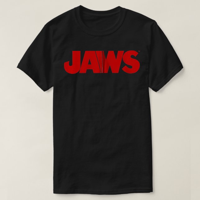 Jaws Lämnat chest Poster Logotyp-Zip bakåt T Shirt (Design framsida)