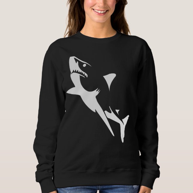 Jaws Shark Attack Graphic and Summer Beach T Shirt (Framsida)