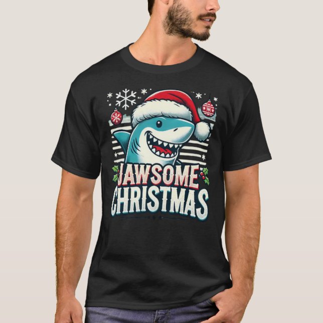 jawsome christmas t shirt (Framsida)