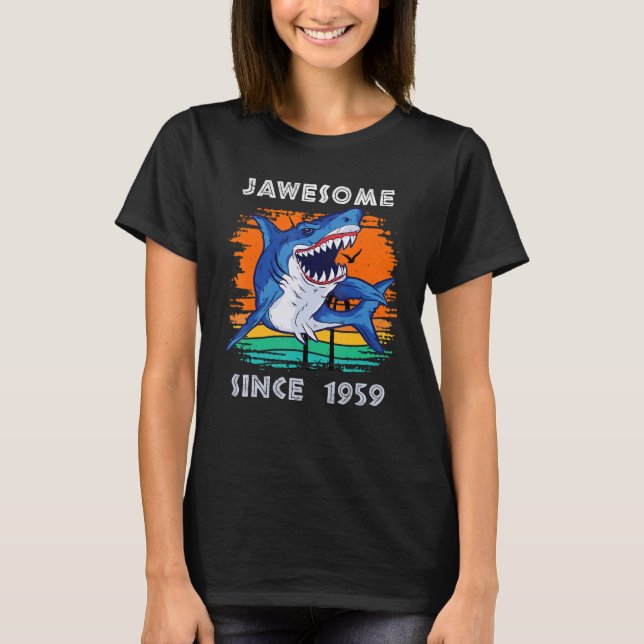 Jawsome Fantastisk sedan 1959 Sharks Sea Ocean Flä T Shirt (Framsida)
