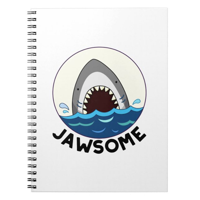 Jawsome Funny Shark Teeth Pun Anteckningsbok (Framsidan)