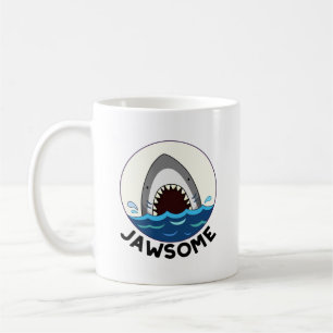 Jawsome Funny Shark Teeth Pun Kaffemugg