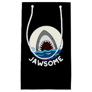 Jawsome Funny Shark Teeth Pun Mörk BG