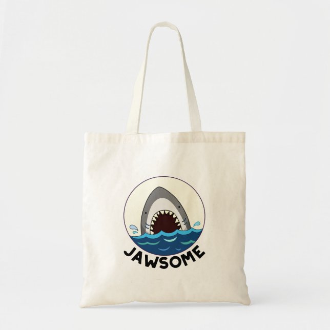 Jawsome Funny Shark Teeth Pun Tygkasse (Framsidan)