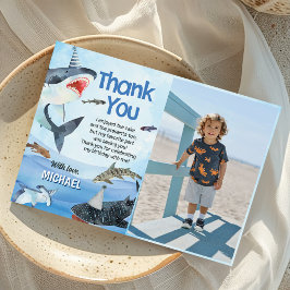 Jawsome Shark under Sea Birthday Photo Tack Kort