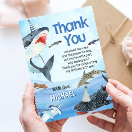 Jawsome Shark under Sea Birthday Tack Kort