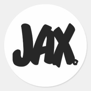 JAX Brev Runt Klistermärke