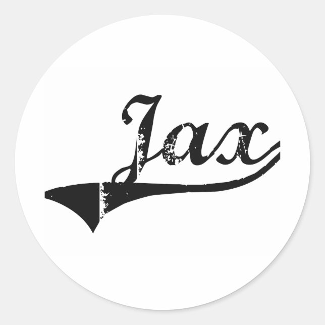 Jax Classic Stil Namn Runt Klistermärke (Framsida)